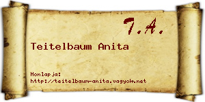Teitelbaum Anita névjegykártya